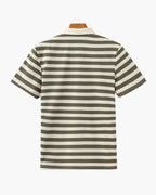 Striped polo shirt on a white background