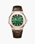 Close-up of the genuine leather strap and buckle on the Altivieri Lisbon watch.