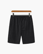 Men's Black Casablanca linen shorts by Altivieri.