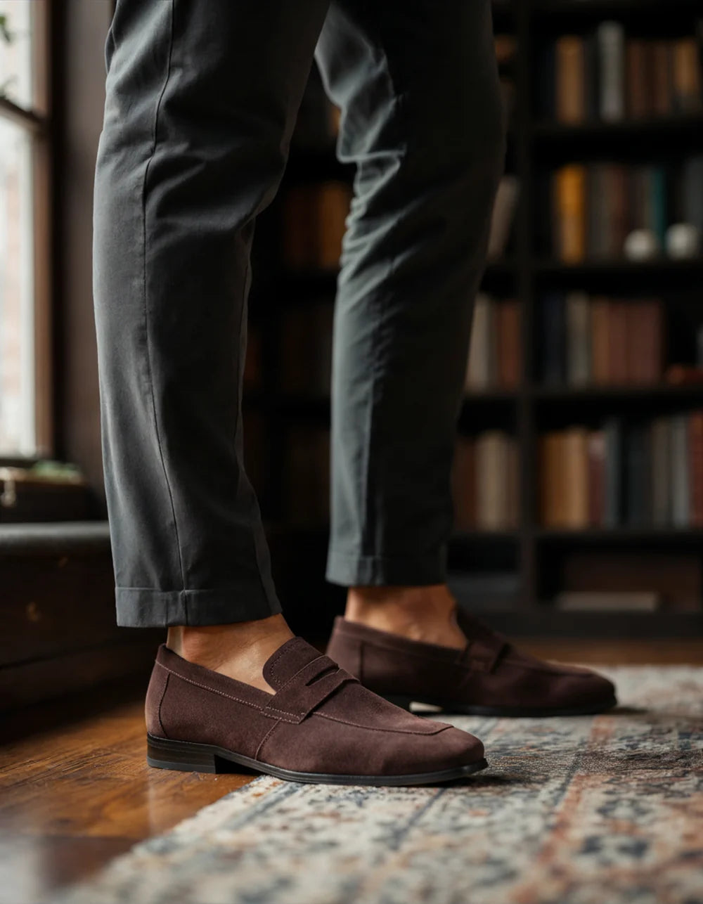 Altivieri Suede Penny Loafers