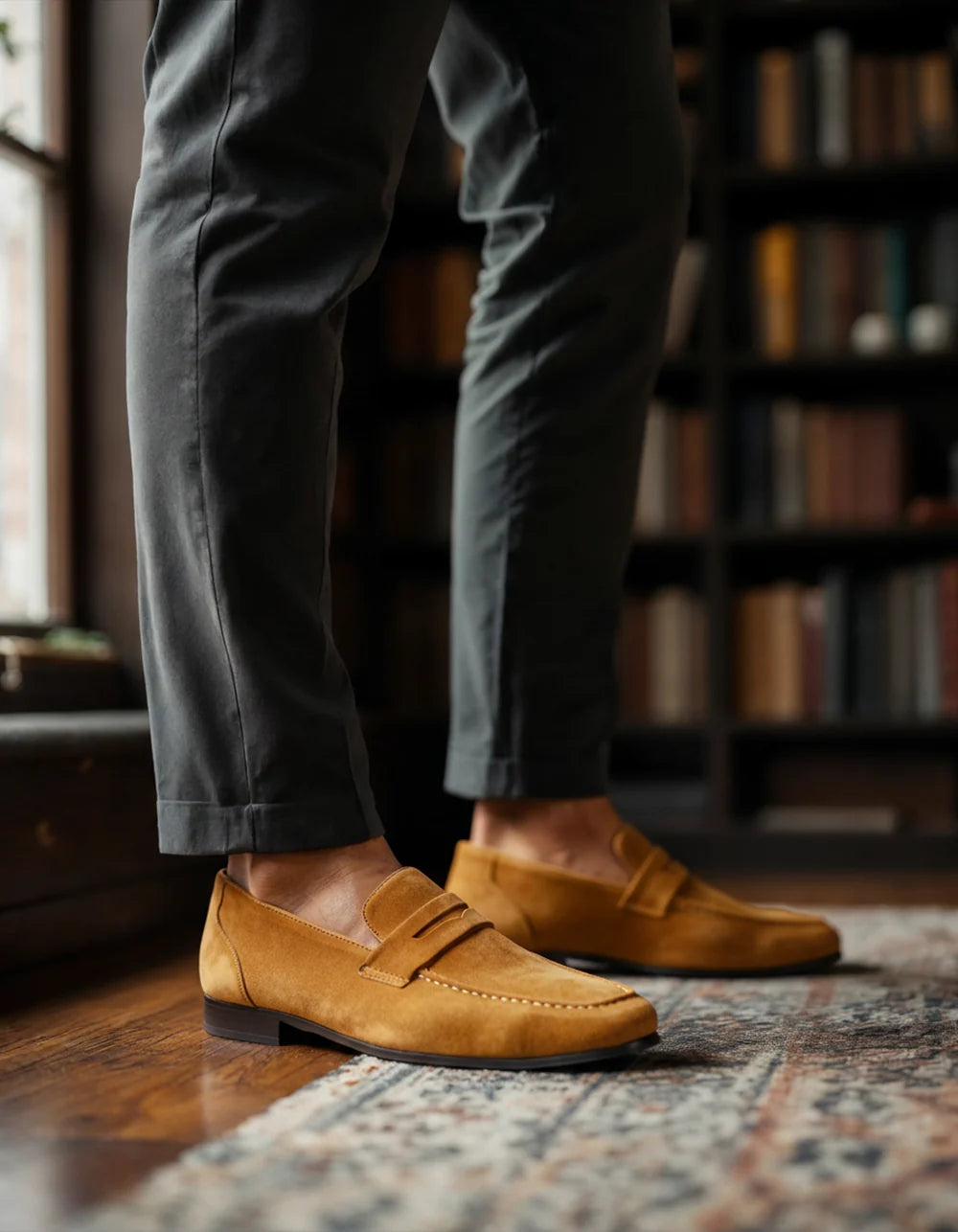 Altivieri Suede Penny Loafers