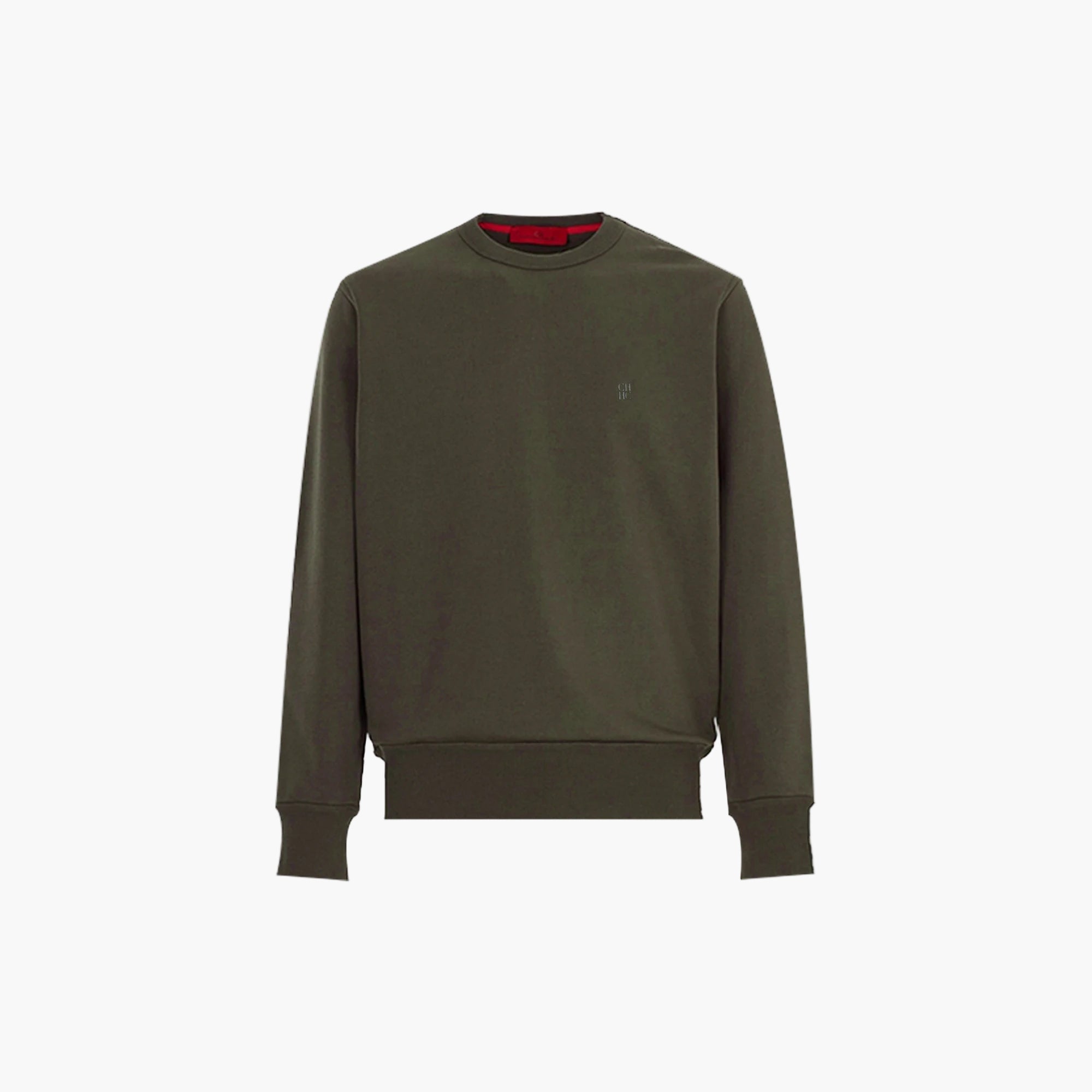 Green sweatshirt on a white background