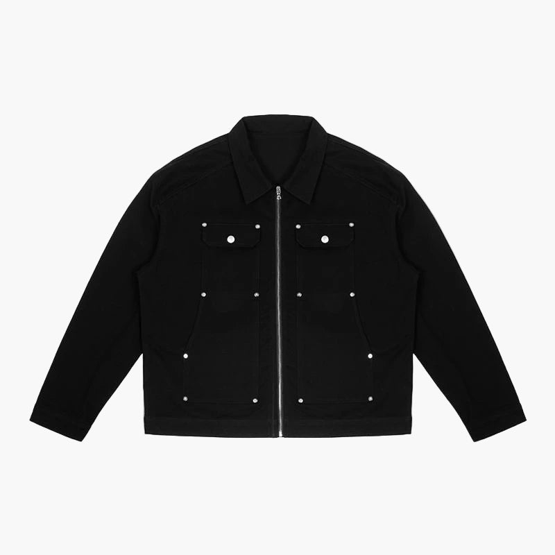 Black jacket with white buttons on a white background, featuring the brand 'SENSIR BRIGHTEST'.