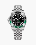 Pagani Design watch with green bezel and black dial on a white background