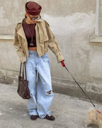 Cropped Trench Coat