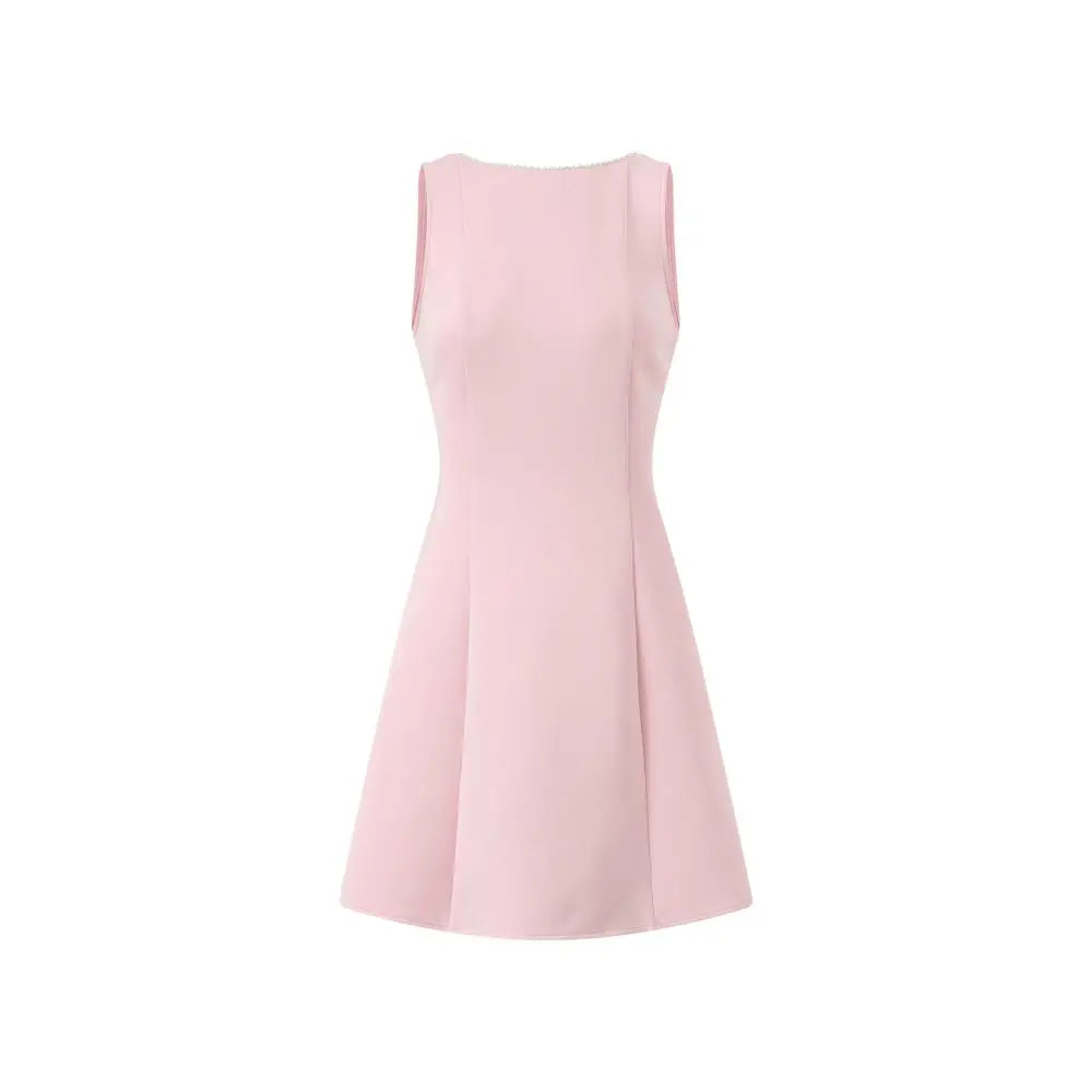 Pink dress on a white background