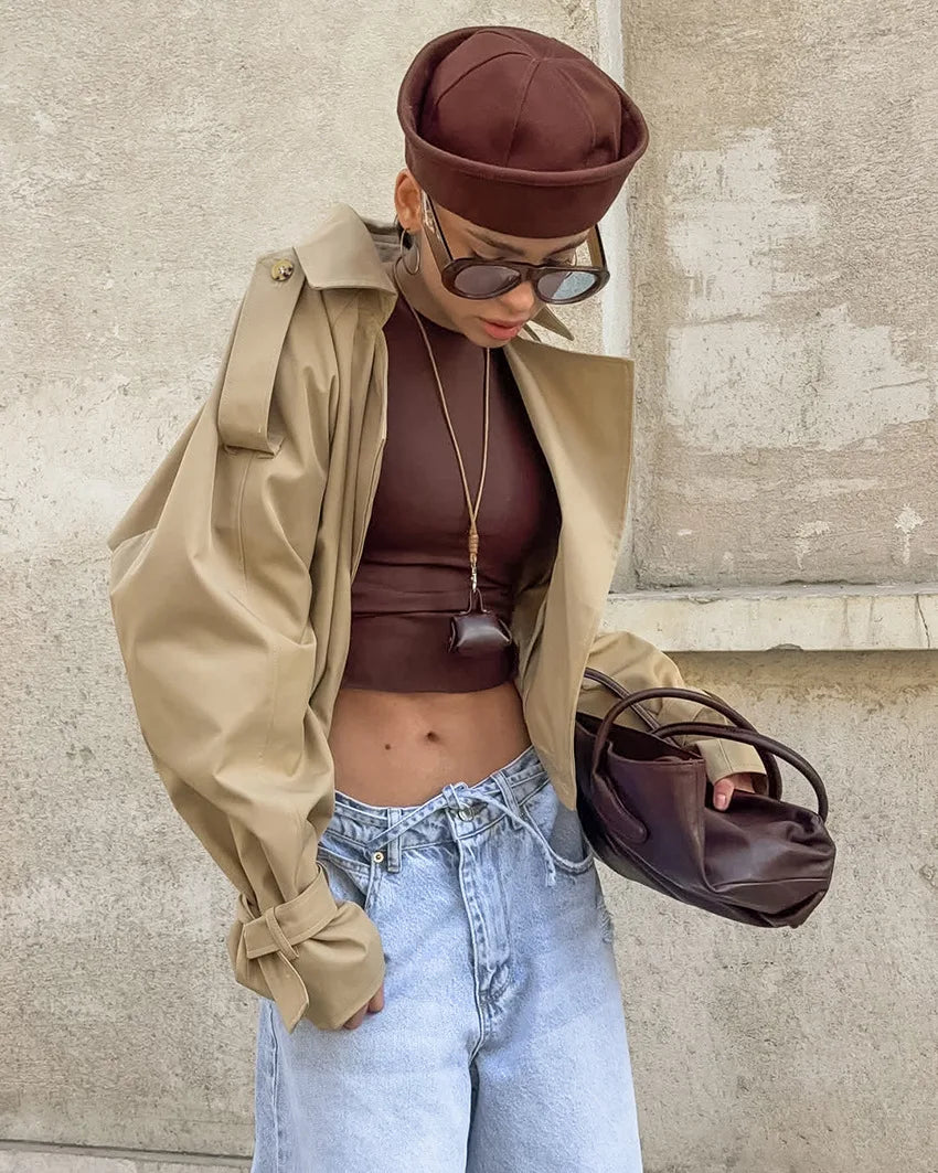 Cropped Trench Coat