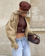 Cropped Trench Coat