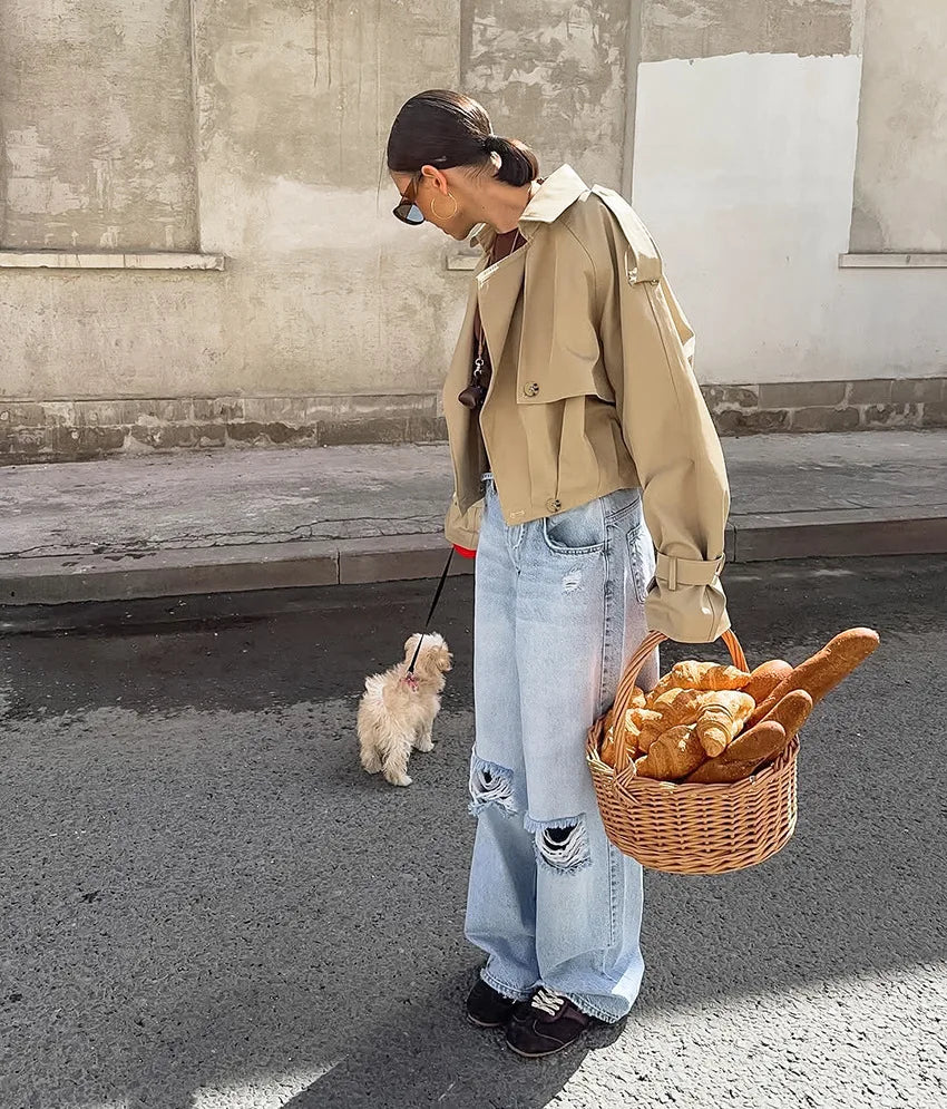 Cropped Trench Coat
