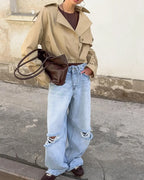 Cropped Trench Coat