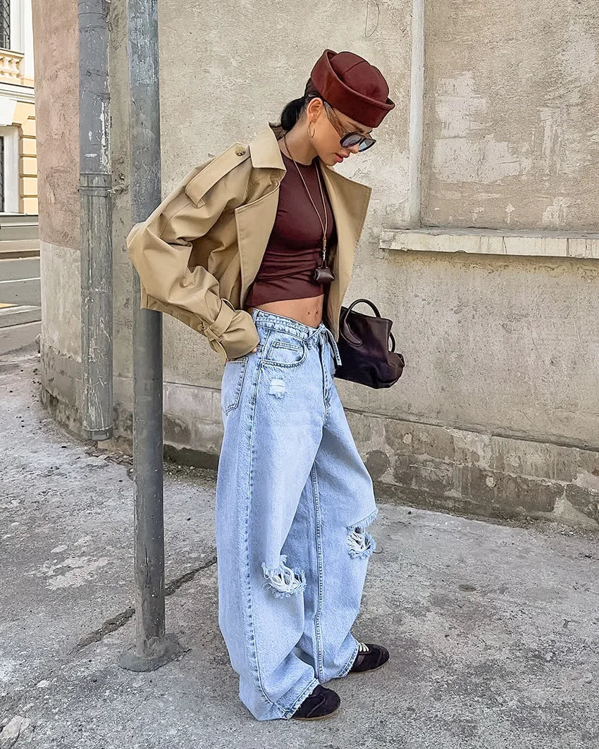 Cropped Trench Coat