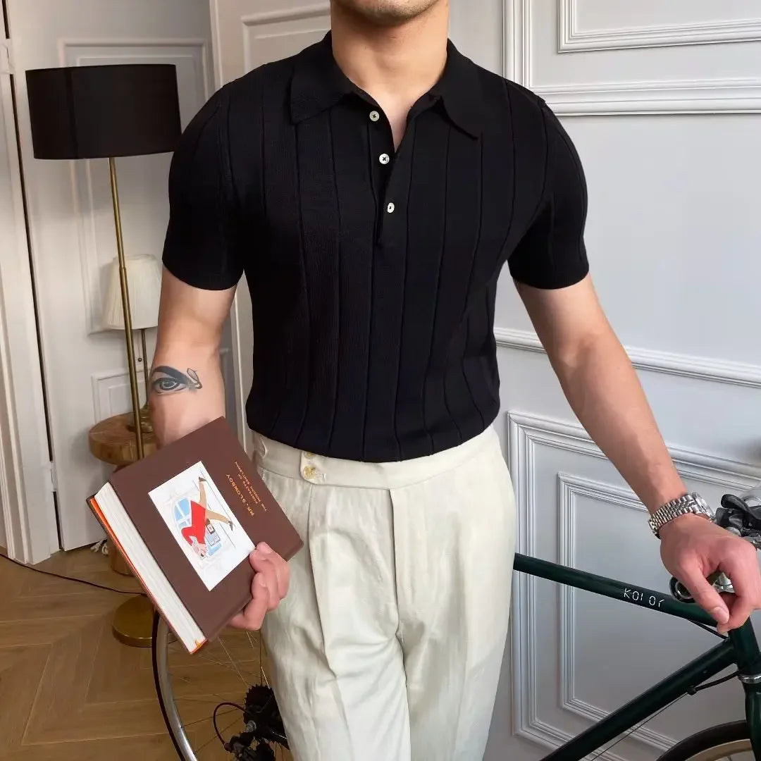 Cannes Ribbed Cotton Polo