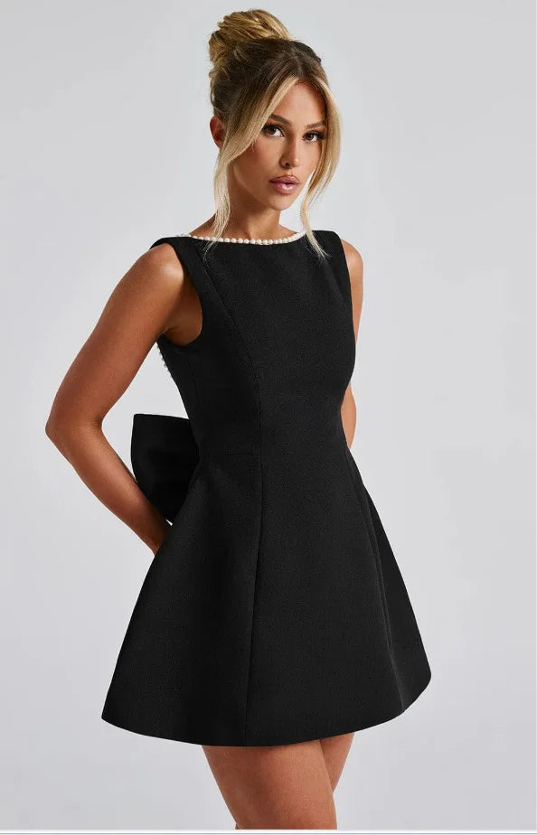 Gala Pearl Bow Dress