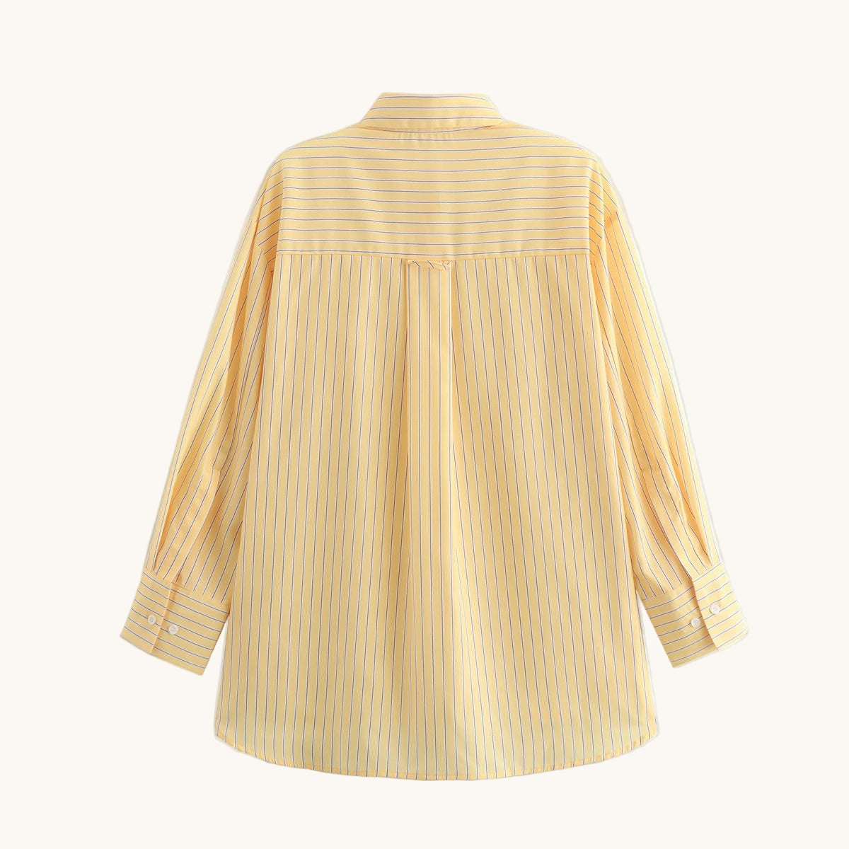 Yellow striped shirt on a white background