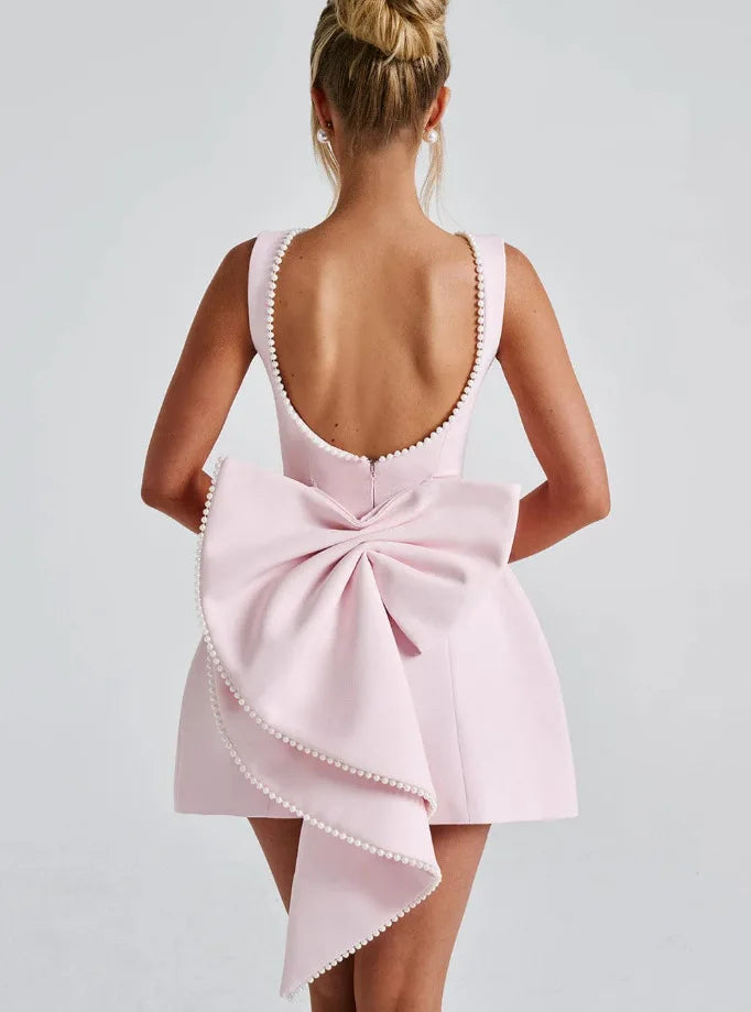 Gala Pearl Bow Dress