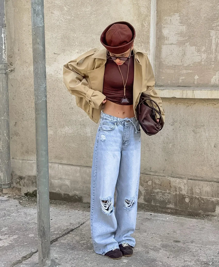 Cropped Trench Coat