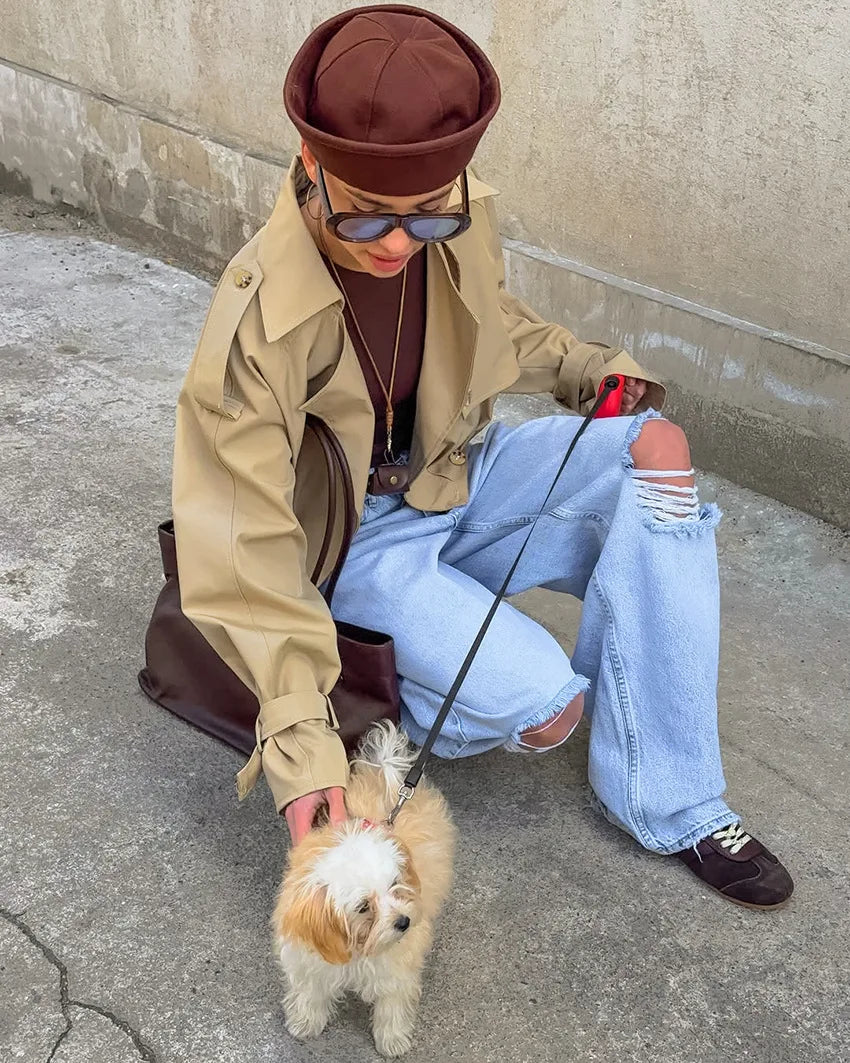 Cropped Trench Coat
