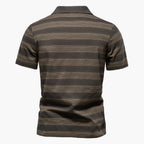 Striped polo shirt on a white background