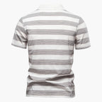 Striped polo shirt on a white background